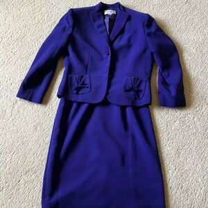 Vintage Petite Purple Le Suit Jacket & Skirt